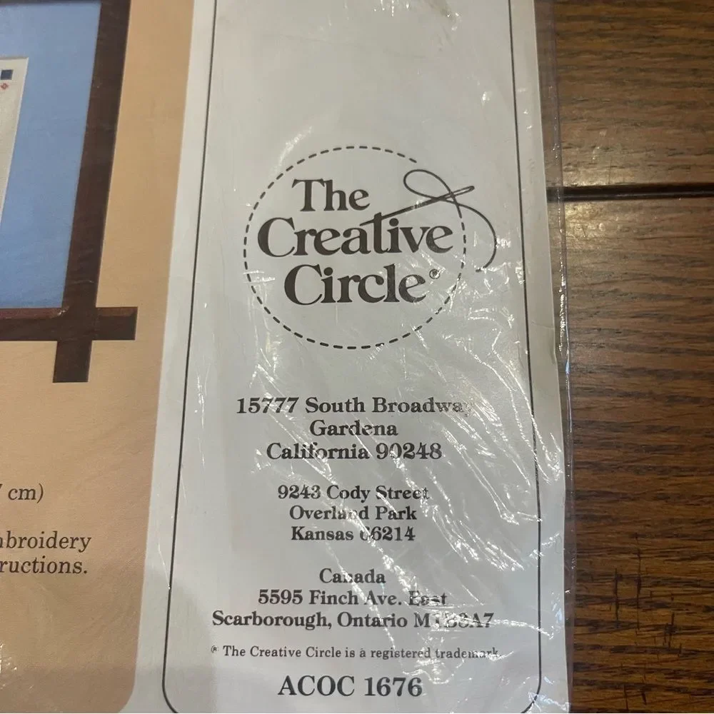Vintage 1987 Sealed The Creative Circle Cross Stitch Kit 1683